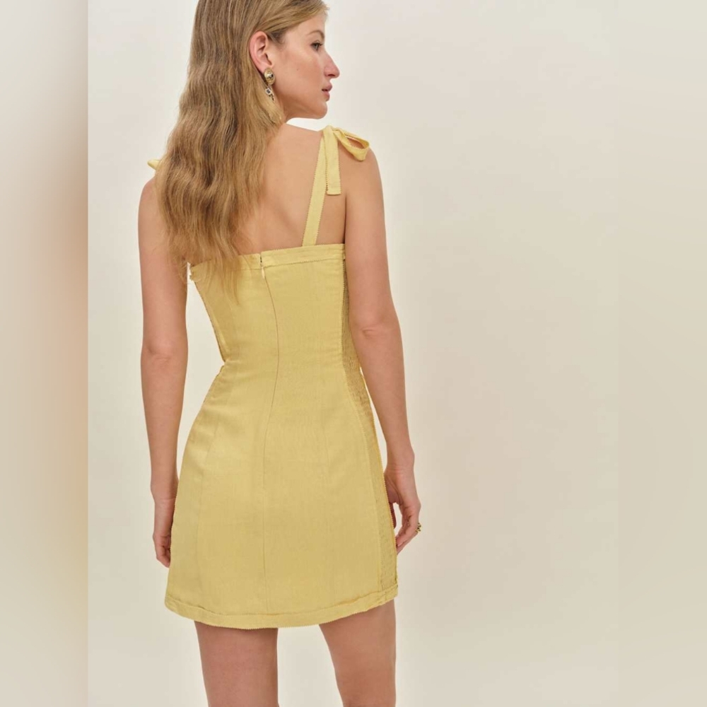 Reformation Dion Dress Yellow - Picture 3 of 7